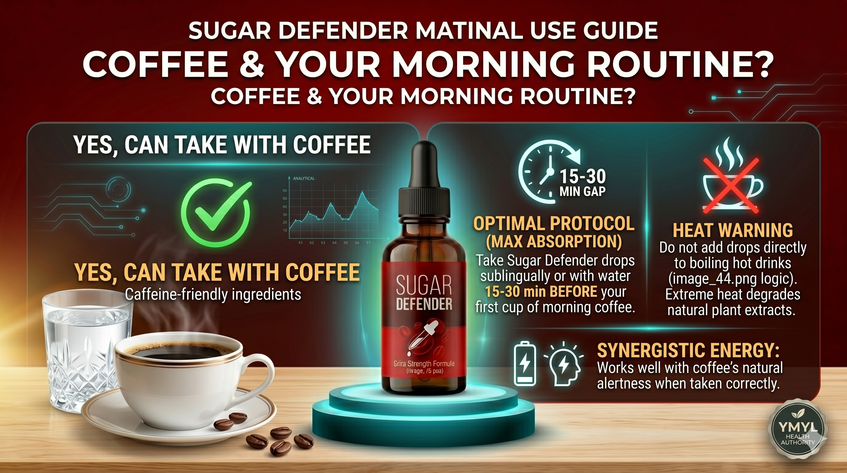 Can I take Sugar Defender with coffee in the morning?